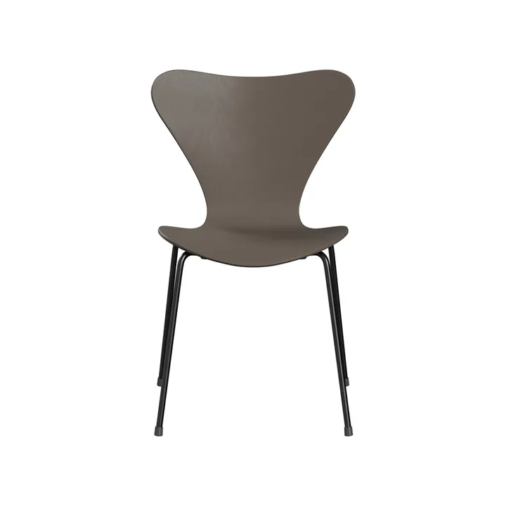 Sjuan 3107 stol - Deep clay-färgad ask-svart stativ - Fritz Hansen
