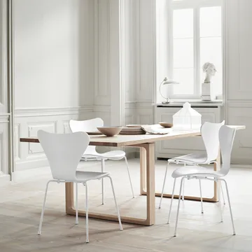 Sjuan 3107 stol - Deep clay-lackad-kromat stålstativ - Fritz Hansen
