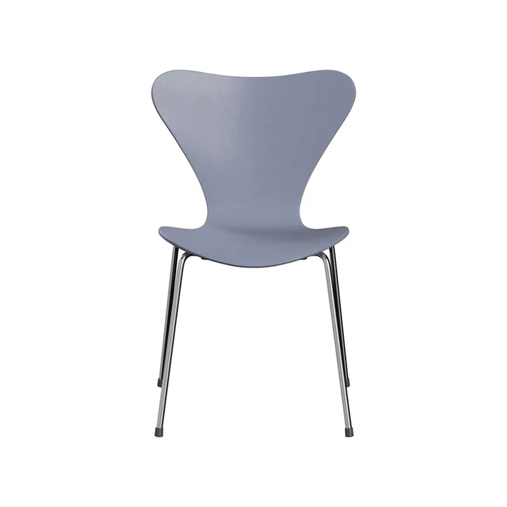 Sjuan 3107 stol - Lavender blue-färgad ask-kromat stålstativ - Fritz Hansen