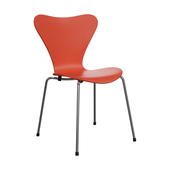 Sjuan 3107 stol - Orange-rostfritt stål - Fritz Hansen