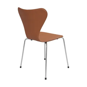Sjuan Tailored stol - Harness Leather Saddle Brown-chrome - Fritz Hansen