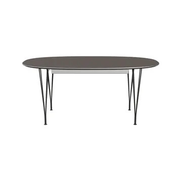 Superellips B620 matbord 170-270x100 cm - Grey laminate-alu-warm graphite - Fritz Hansen