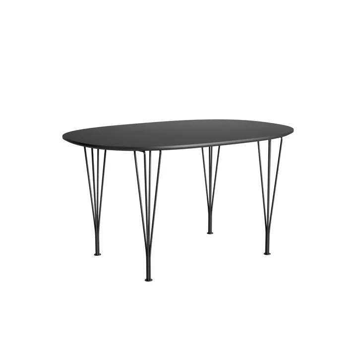 Superellipse B611 matbord - Black, 135x90x72 cm - Fritz Hansen