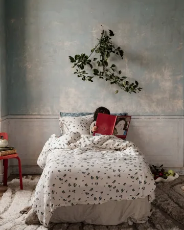 Blueberry Muslin påslakan - 150x210 cm - Garbo&Friends