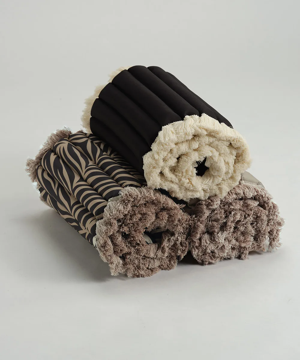 Garden Glory sittdyna med fransar, Beige, beige frans, 38x120 cm Garden Glory