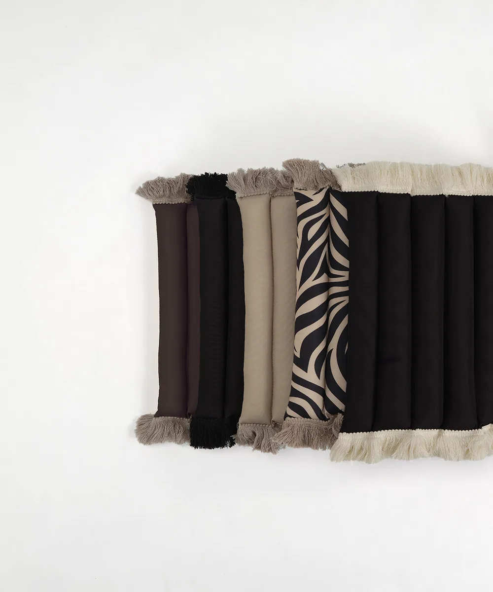 Garden Glory sittdyna med fransar, Beige, beige frans, 38x120 cm Garden Glory