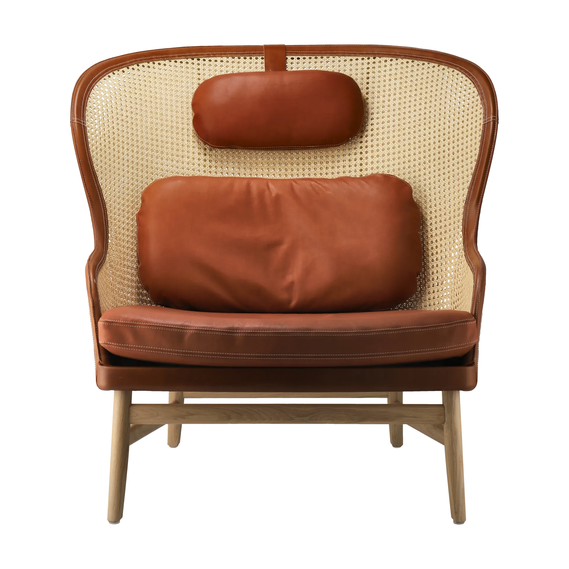 Dandy fåtölj, Ek-natural-tärnsjö läder cognac Gärsnäs