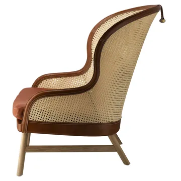 Dandy fåtölj - Ek-natural-tärnsjö läder cognac - Gärsnäs