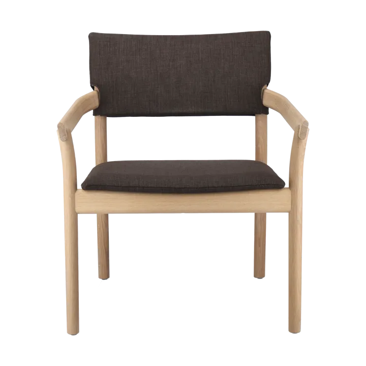 Vyn fåtölj klädd rygg och sits - Monocoat natural-Lido 46 mole - Gärsnäs
