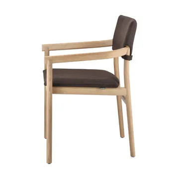 Vyn karmstol klädd rygg och sits - Monocoat natural-Lido 46 mole - Gärsnäs