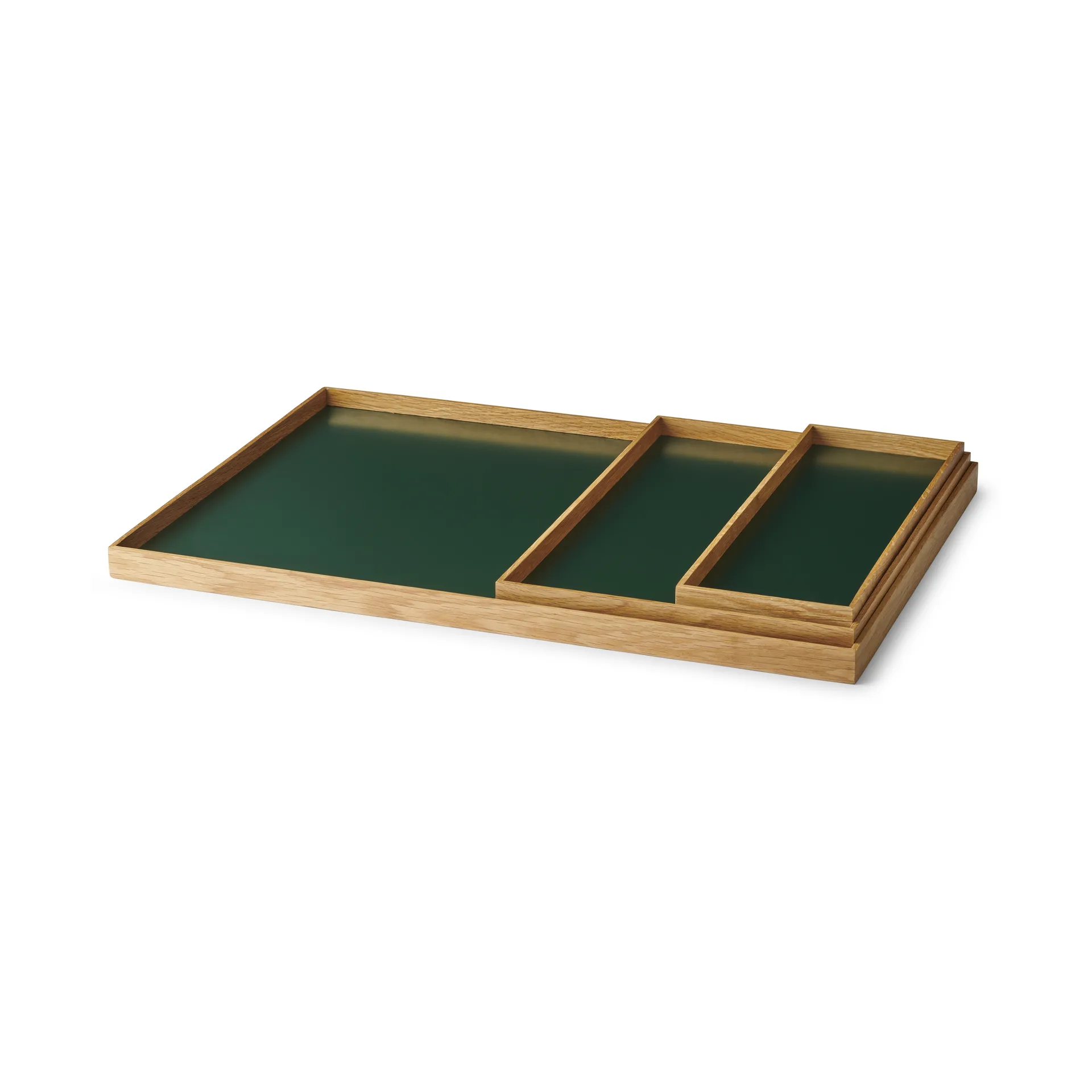 Frame bricka large 35,5x50,6 cm, Ek-grön Gejst