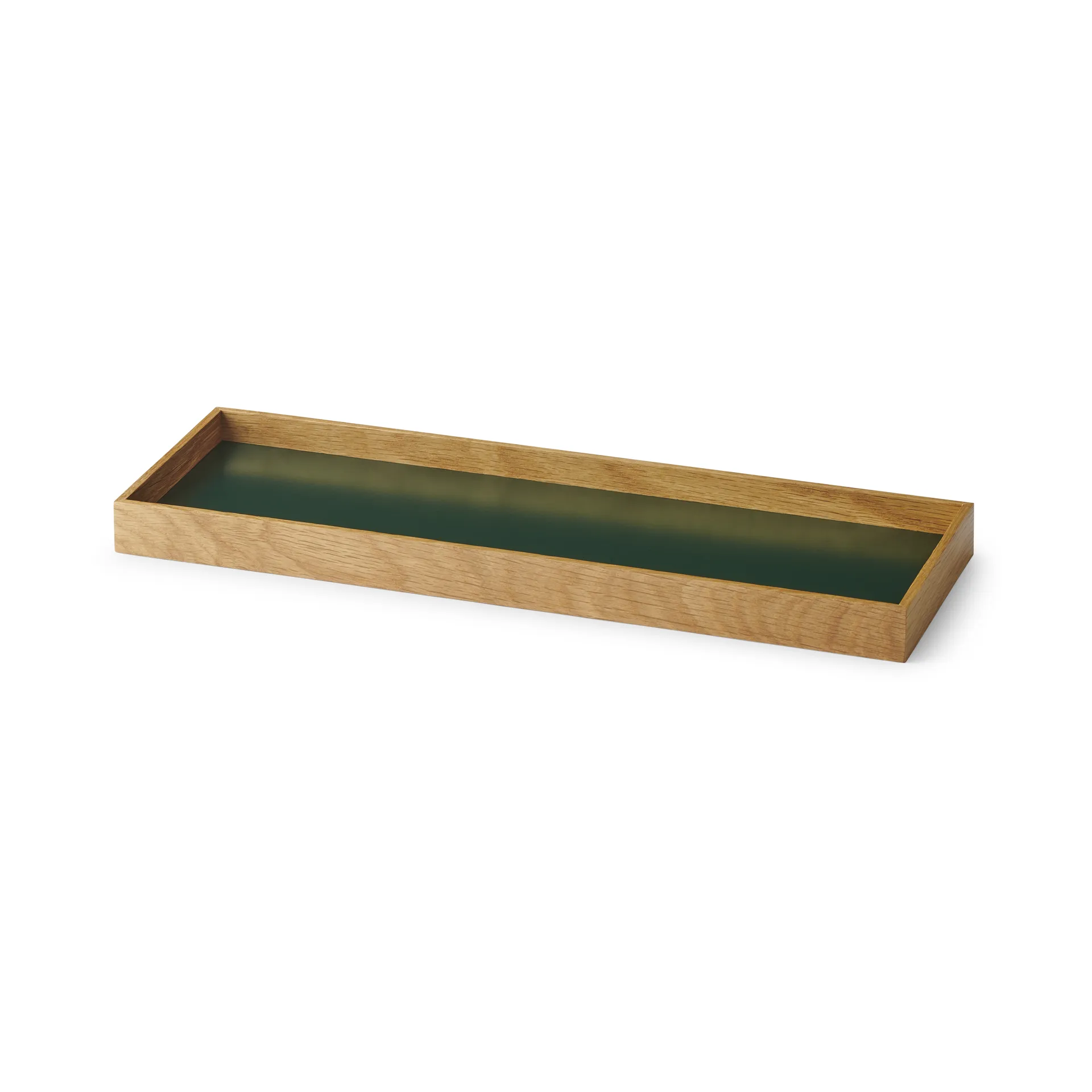 Frame bricka small 11x32,4 cm, Ek-grön Gejst