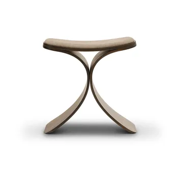 Luno pall 48x28x72 cm - Mörk ek-mörk beige textil - Gejst