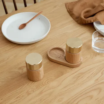 Sina salt-och pepparkvarn 6 cm - Ek-mässing - Gejst