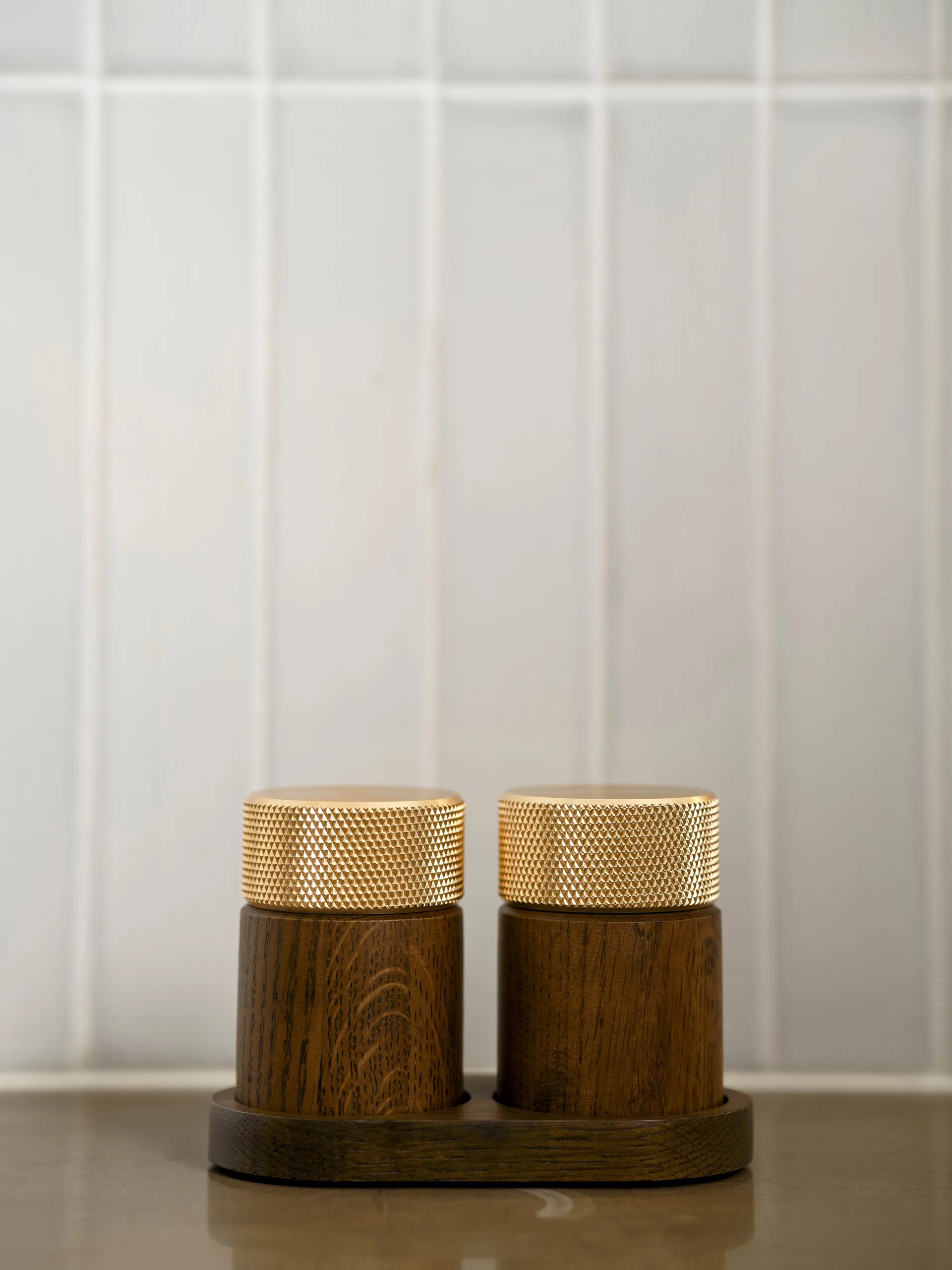 Sina salt-och pepparkvarn 6 cm, Mörk ask-mässing Gejst