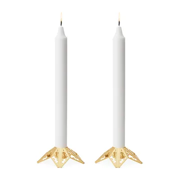 2022 årets ljusstake 2 delar - guldpläterat - Georg Jensen