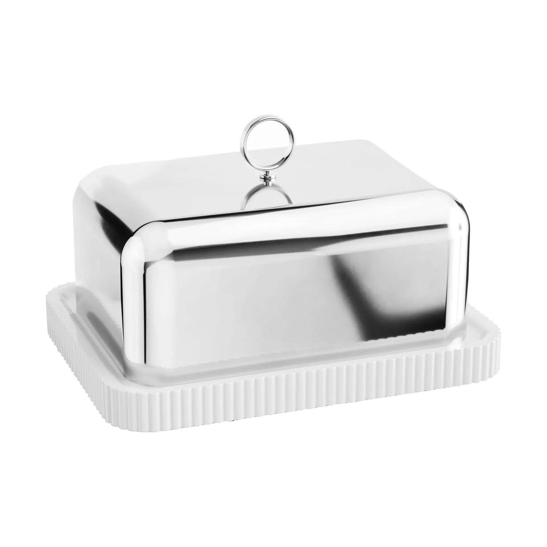 Bernadotte smörask 11,2x14,7 cm, Rostfritt stål Georg Jensen