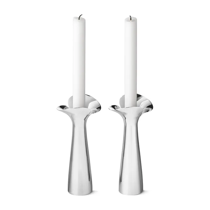 Bloom Botanica ljusstake 2-pack - Rostfritt stål - Georg Jensen
