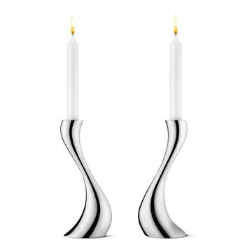 Cobra ljusstake 2-pack - medium, 20 cm - Georg Jensen