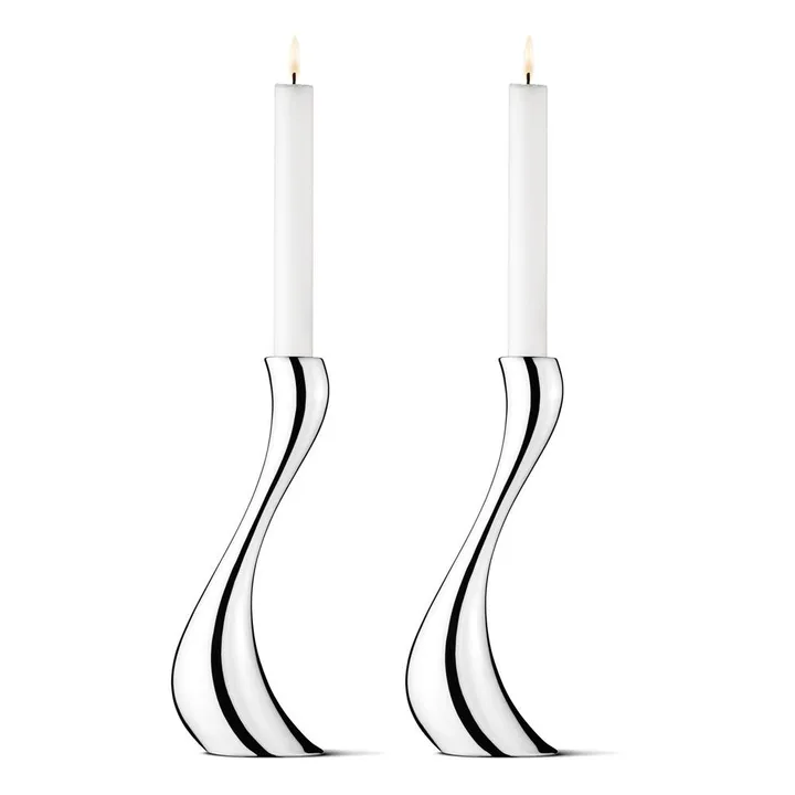Cobra ljusstake 2-pack - stor, 24 cm - Georg Jensen