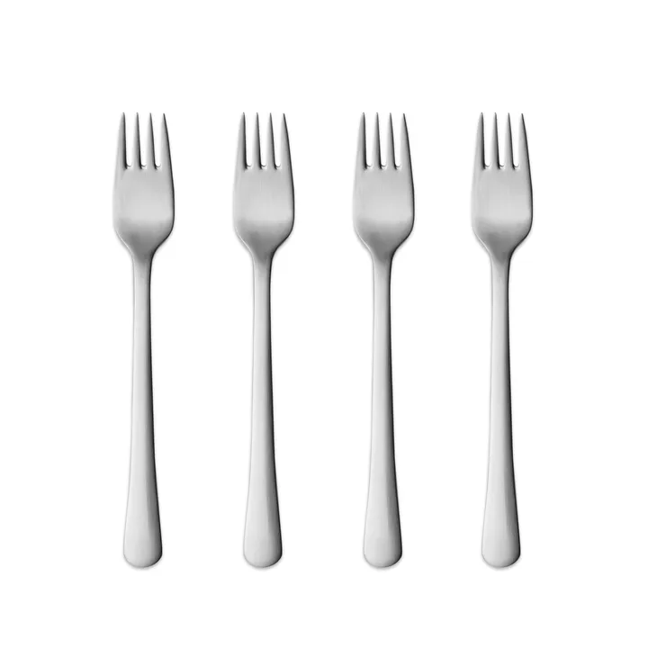Copenhagen matt tårtgaffel - 4-pack - Georg Jensen