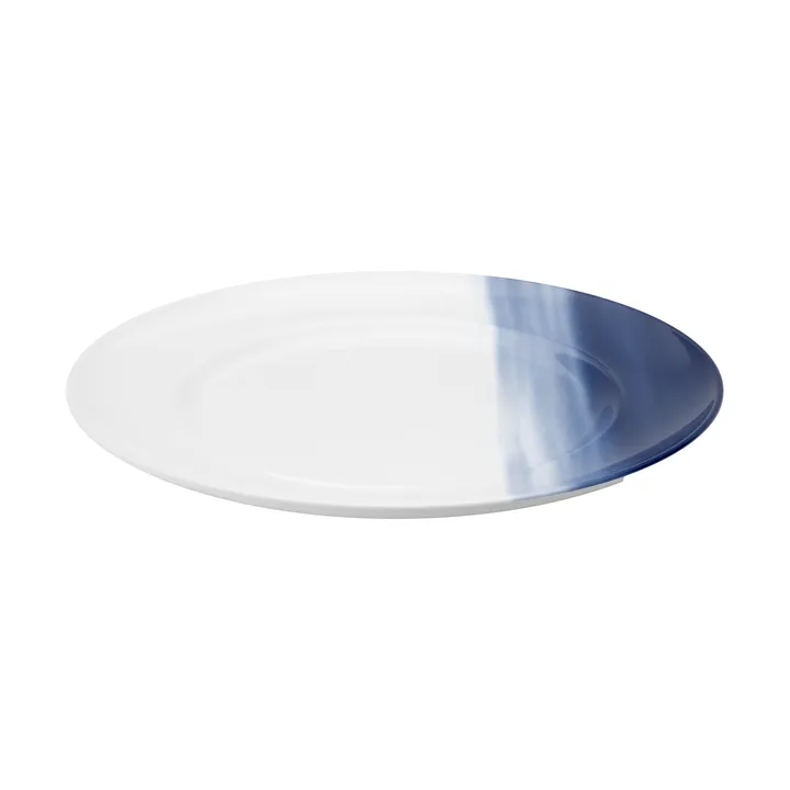 Koppel lunchtallrik dekor Ø22 cm - Vit-blå - Georg Jensen