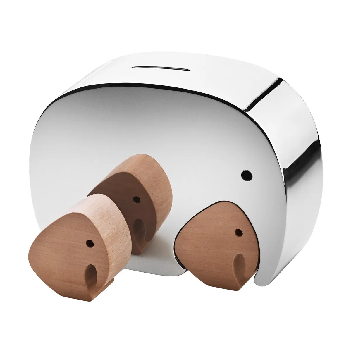 Moneyphant sparbössa med tvillingar, 12,6 cm Georg Jensen