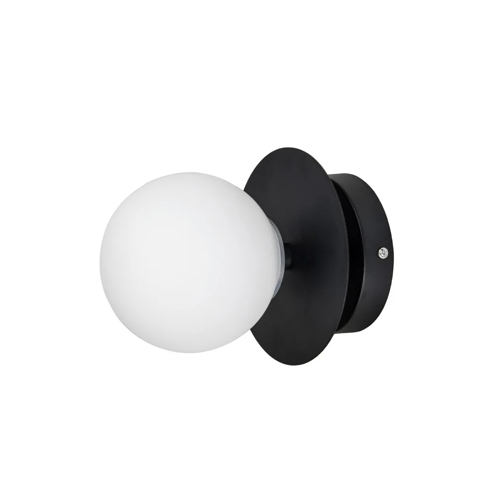 Art Deco 24 vägglampa IP44, vit/svart Globen Lighting