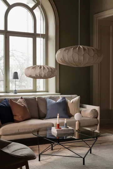 Bladverk lampskärm Ø50 cm - Beige - Globen Lighting