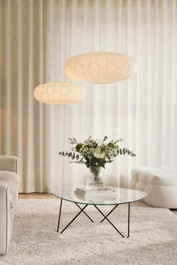 Bladverk lampskärm Ø70 cm - Vit - Globen Lighting