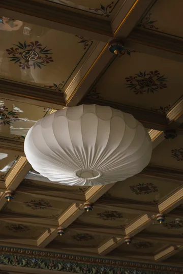 Bladverk plafond - Vit, Ø70x30 cm - Globen Lighting
