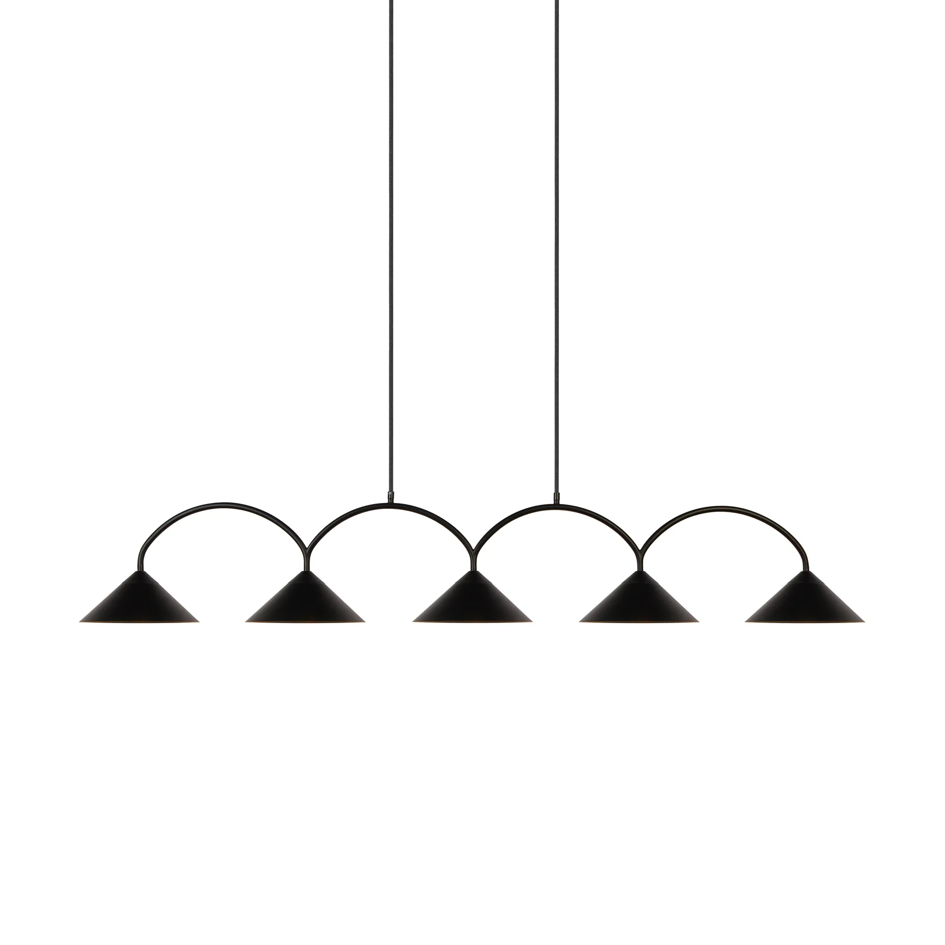 Curve pendel 5, Svart Globen Lighting
