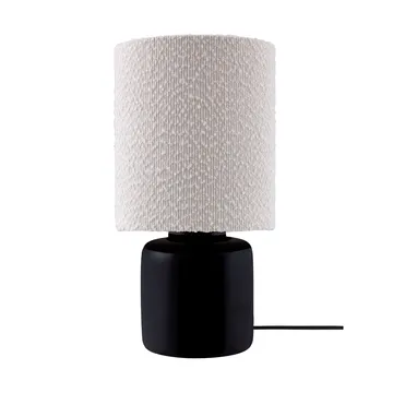 Florian bordslampa - Vit bouclé/svart, Ø20x39 cm - Globen Lighting