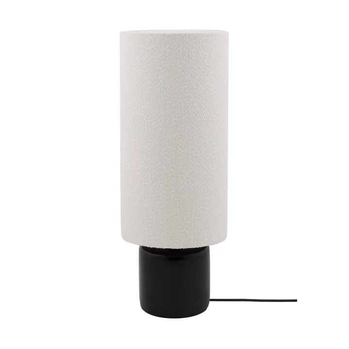 Florian golvlampa - Vit bouclé/svart, Ø30x80 cm - Globen Lighting