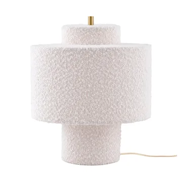 Noah bordslampa - Vit bouclé, Ø25x30,5 cm - Globen Lighting