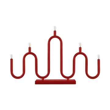 Noel 5 adventsljusstake - Röd - Globen Lighting
