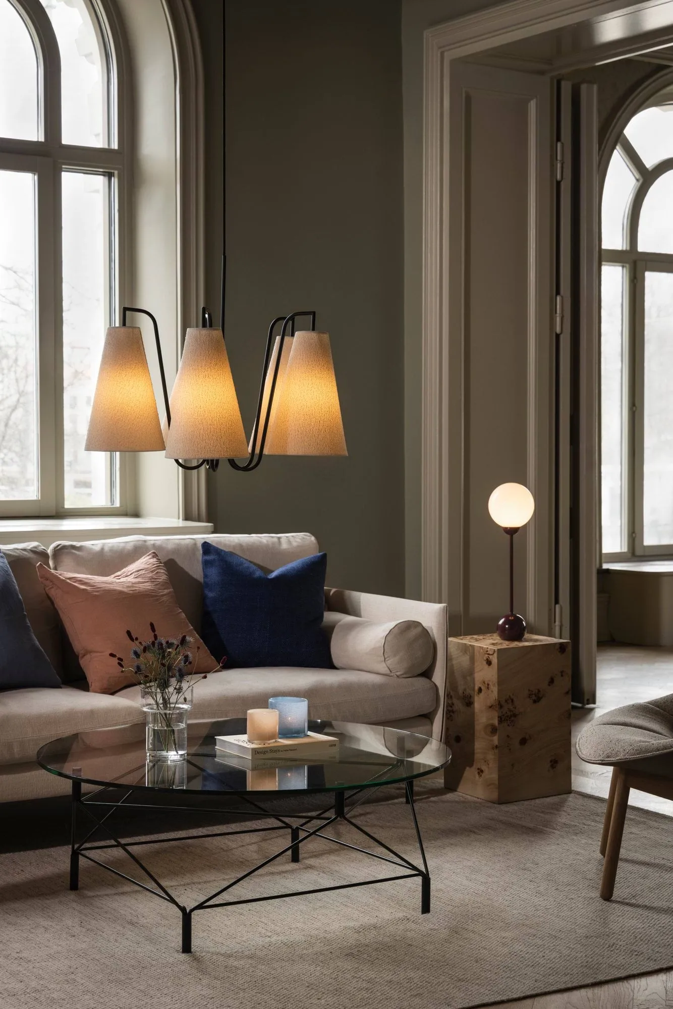 Ripley bordslampa, Burgundy (röd), 52 cm Globen Lighting