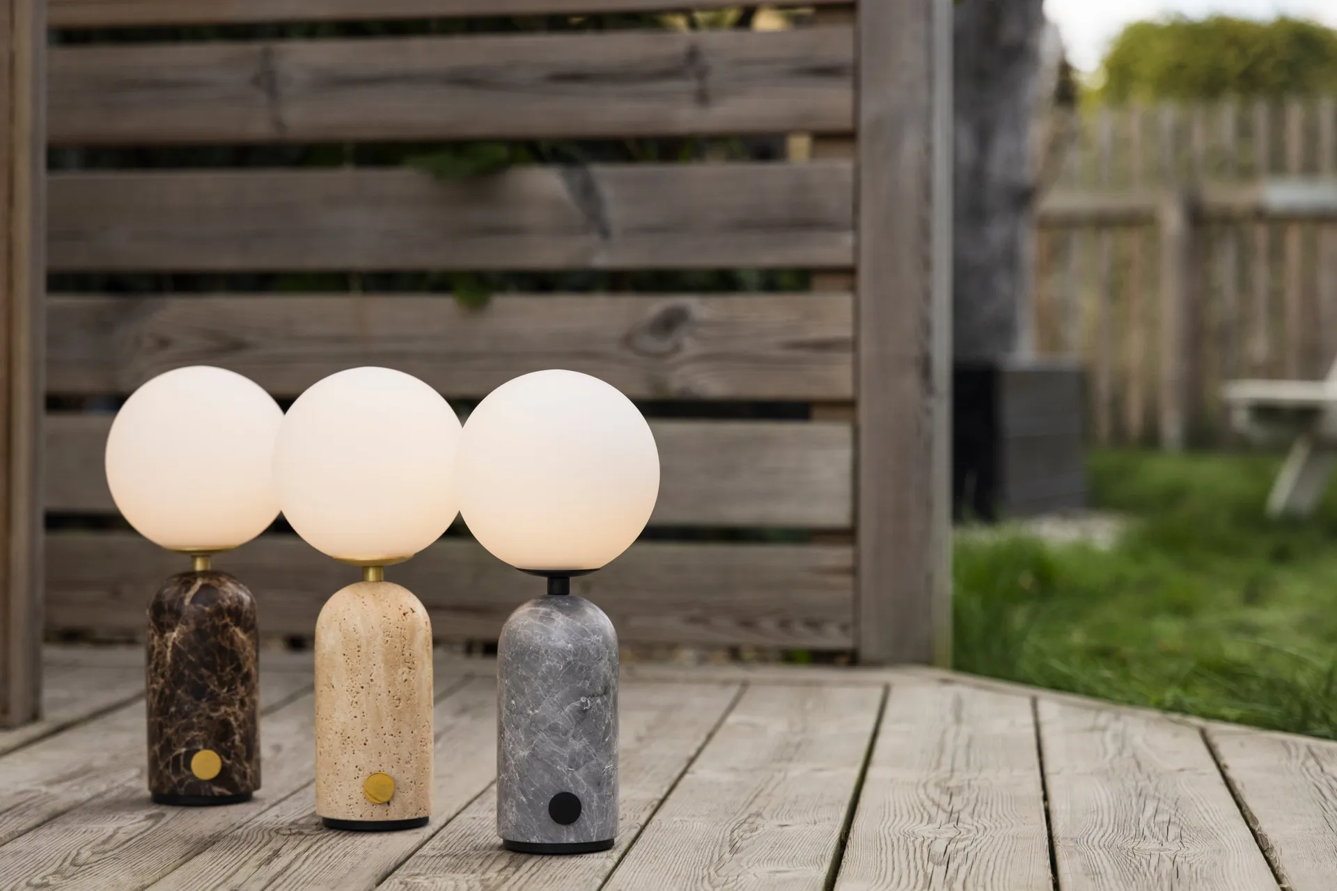 Torrano bordslampa portabel, Brun marmor Globen Lighting