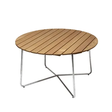 9A matbord - Oljad ek-varmförzinkat stativ Ø120 cm - Grythyttan Stålmöbler