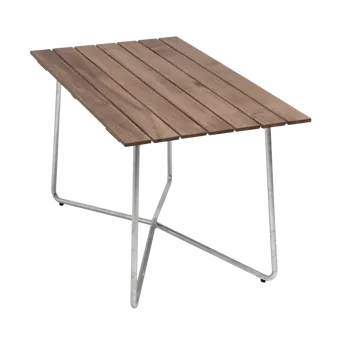 B25A bord - Teak-varmförzinkat stativ - Grythyttan Stålmöbler