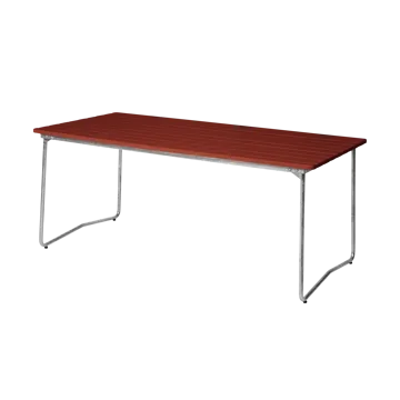 B31 matbord - 170x92 cm, Mörkröd lackerad ek-galvaniserad stål - Grythyttan Stålmöbler