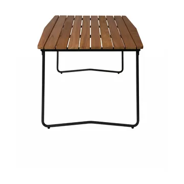 B31 matbord - 170x92 cm, Obehandlad teak-svart - Grythyttan Stålmöbler