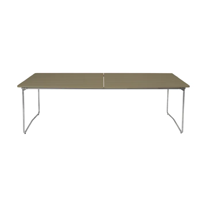 B31 matbord - 230x92 cm, Ljusgrön ek-galvaniserad stål - Grythyttan Stålmöbler