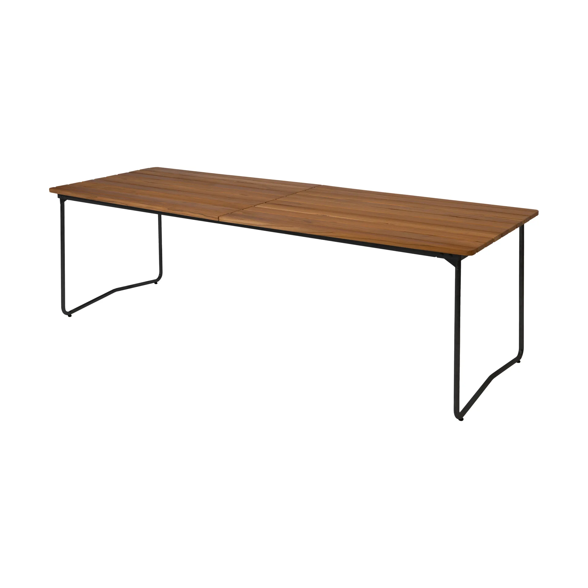 B31 matbord, 230x92 cm, Obehandlad teak-svart Grythyttan Stålmöbler