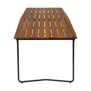 B31 matbord - 230x92 cm, Obehandlad teak-svart - Grythyttan Stålmöbler