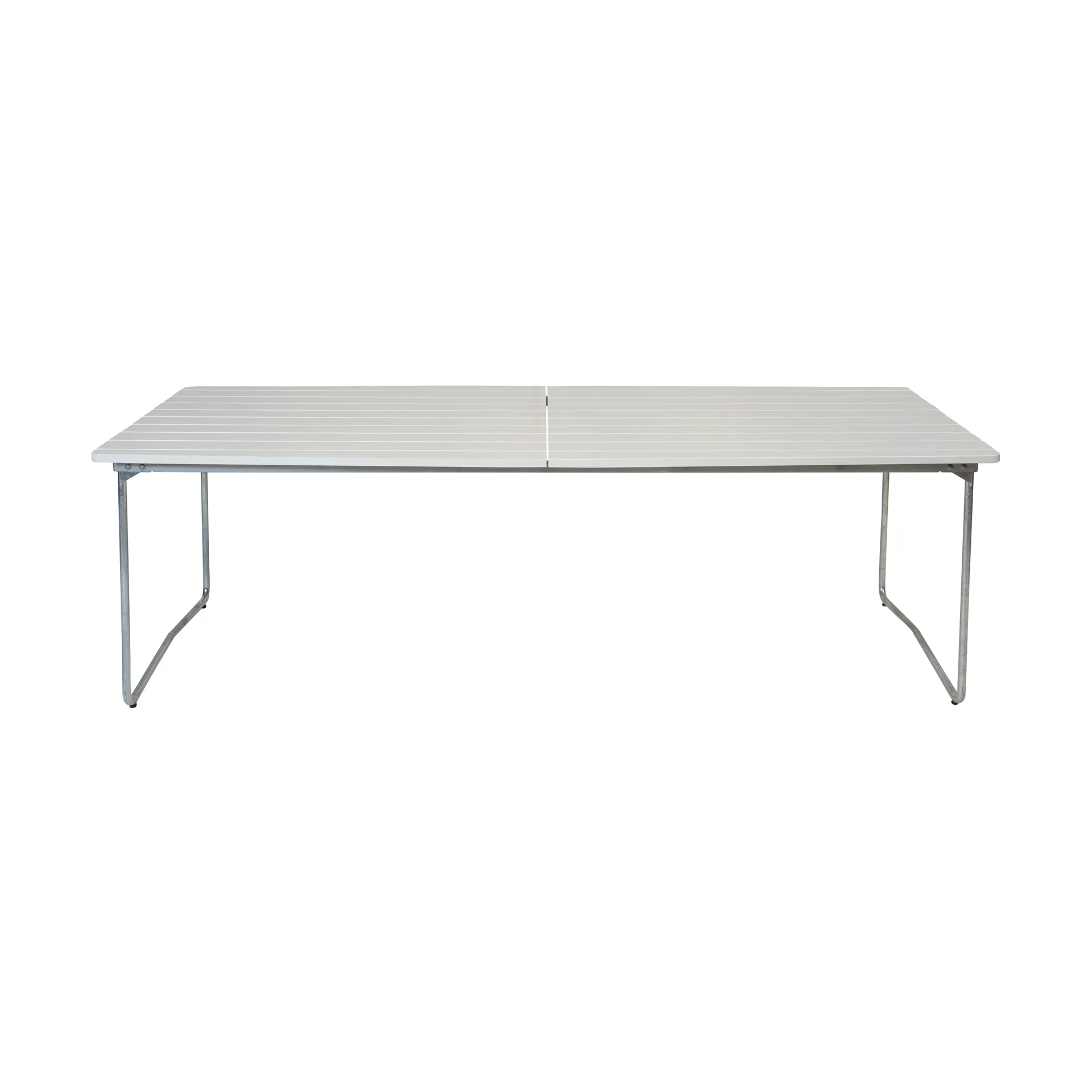 B31 matbord, 230x92 cm, Vitlackad ek-varmförzinkad stativ Grythyttan Stålmöbler