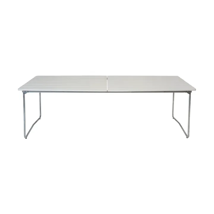 B31 matbord - 230x92 cm, Vitlackad ek-varmförzinkad stativ - Grythyttan Stålmöbler