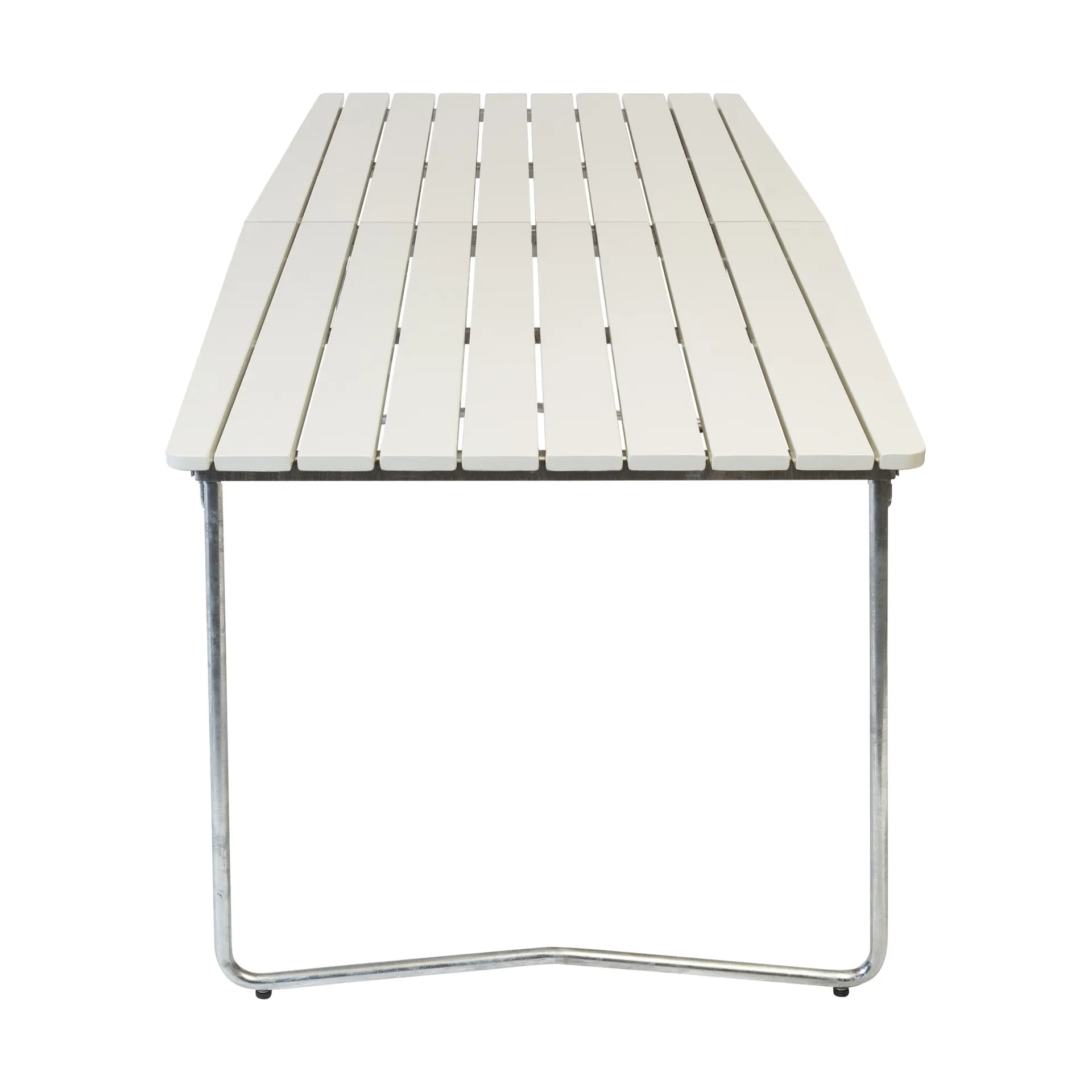 B31 matbord, 230x92 cm, Vitlackad ek-varmförzinkad stativ Grythyttan Stålmöbler