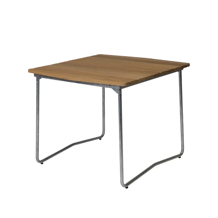 B31 matbord - 92x84 cm, Ek olja-varmförzinkat stativ - Grythyttan Stålmöbler