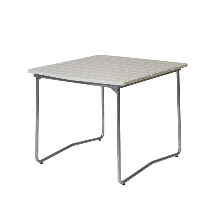 B31 matbord - 92x84 cm, Vit lack ek-varmförzinkat stativ - Grythyttan Stålmöbler